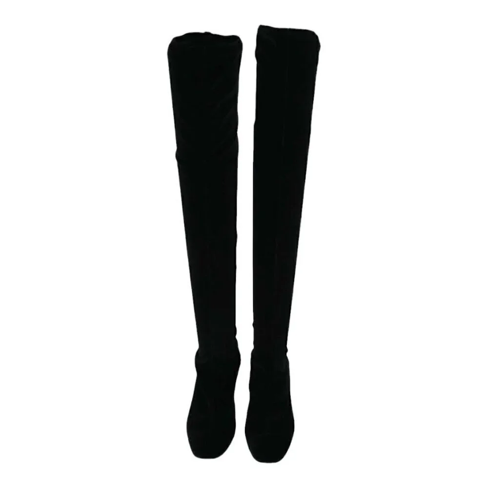 Giuseppe Zanotti Velvet Over the Knee Boots